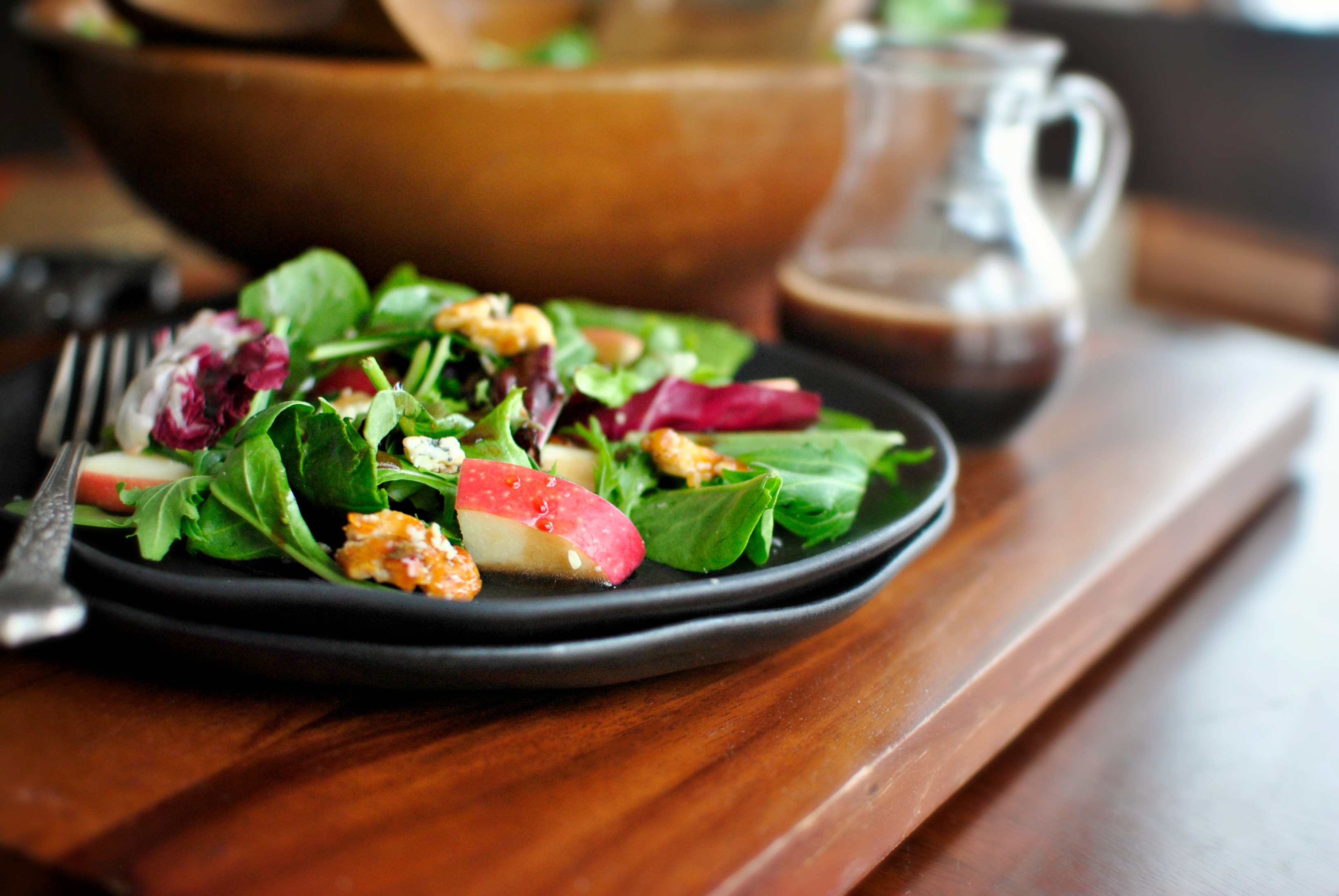 Simply Scratch Apple, Cherry and Candied Walnut Salad with Cherry