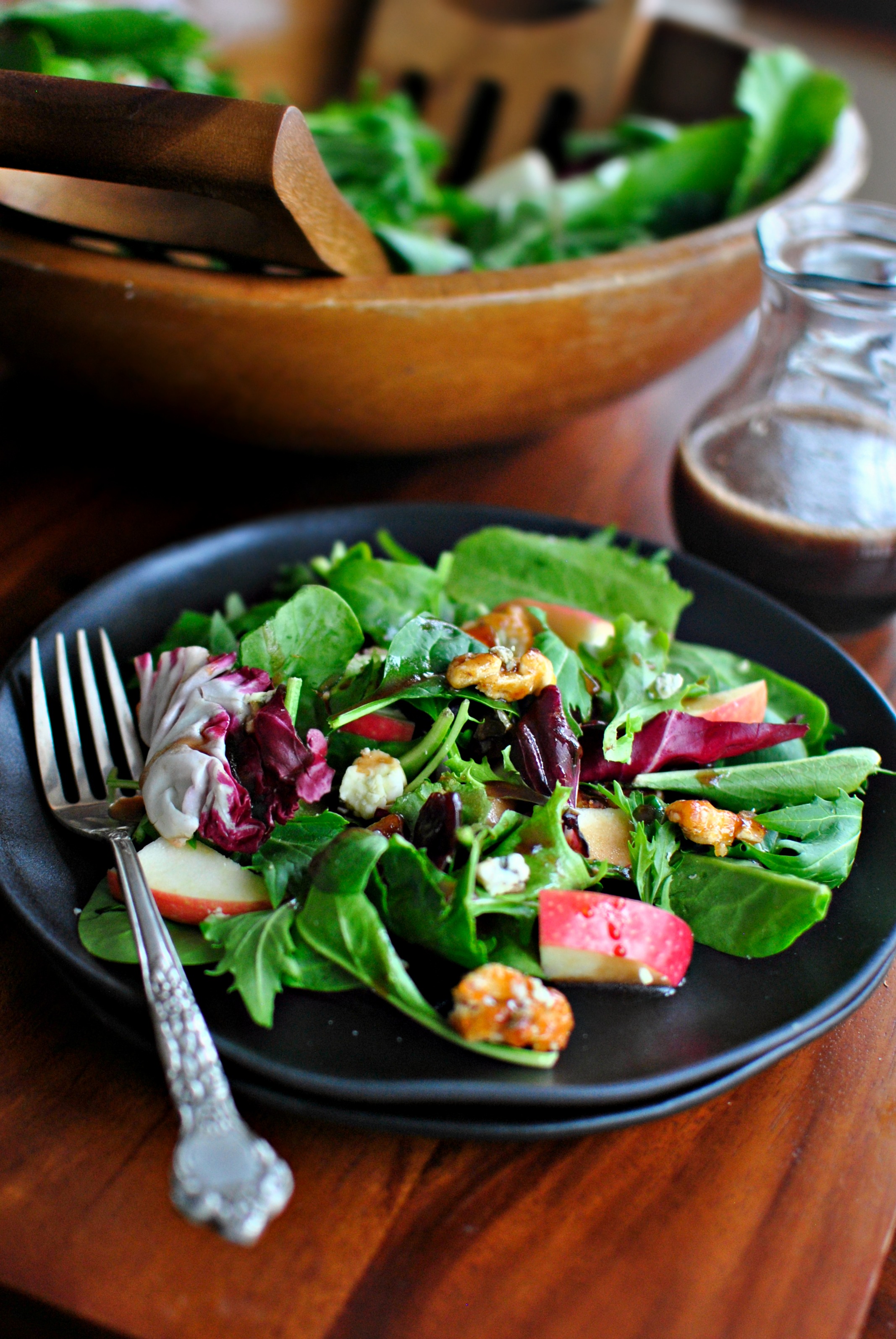 Apple, Cherry and Candied Walnut Salad with Cherry Balsamic Vinaigrette