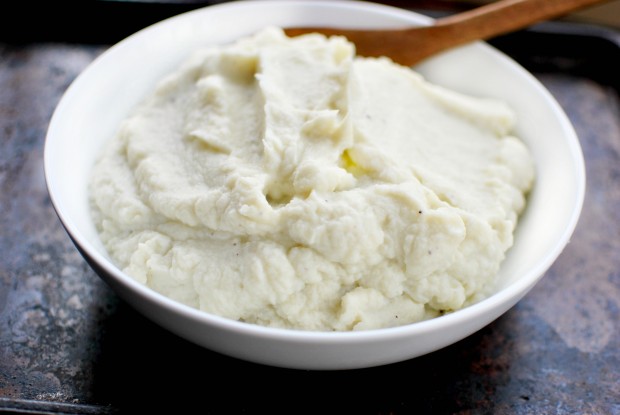 Creamy Whipped Cauliflower Mash - SimplyScratch.com #paleo