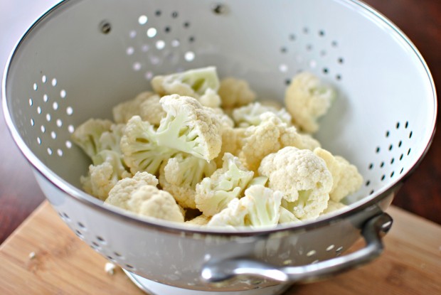 Creamy Whipped Cauliflower Mash - colander