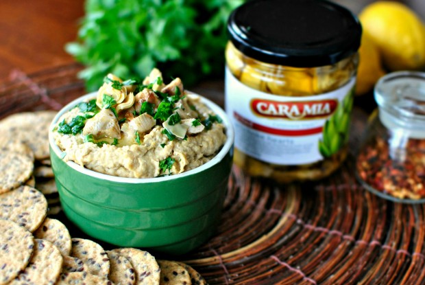 Grilled Artichoke Hummus l www.SimplyScratch.com #dip #hummus #healthy