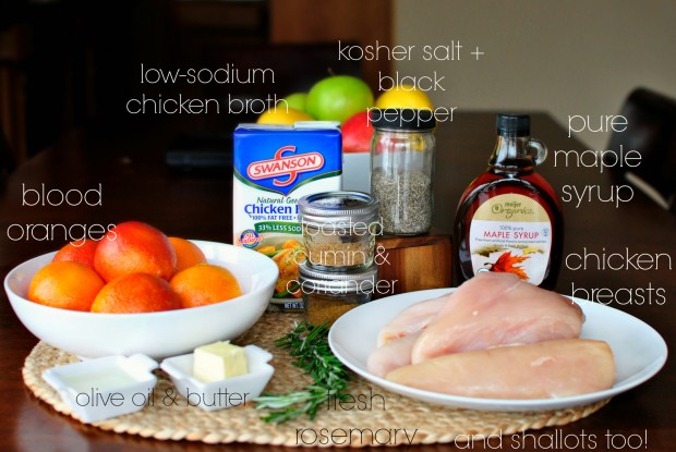 Maple and Blood Orange Spiced Chicken l www.SimplyScratch.com ingredients