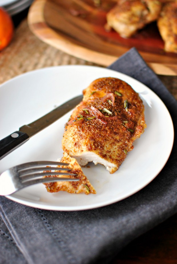 Spice Crusted Chicken + Blood Orange and Maple Glaze - www.SimplyScratch.com