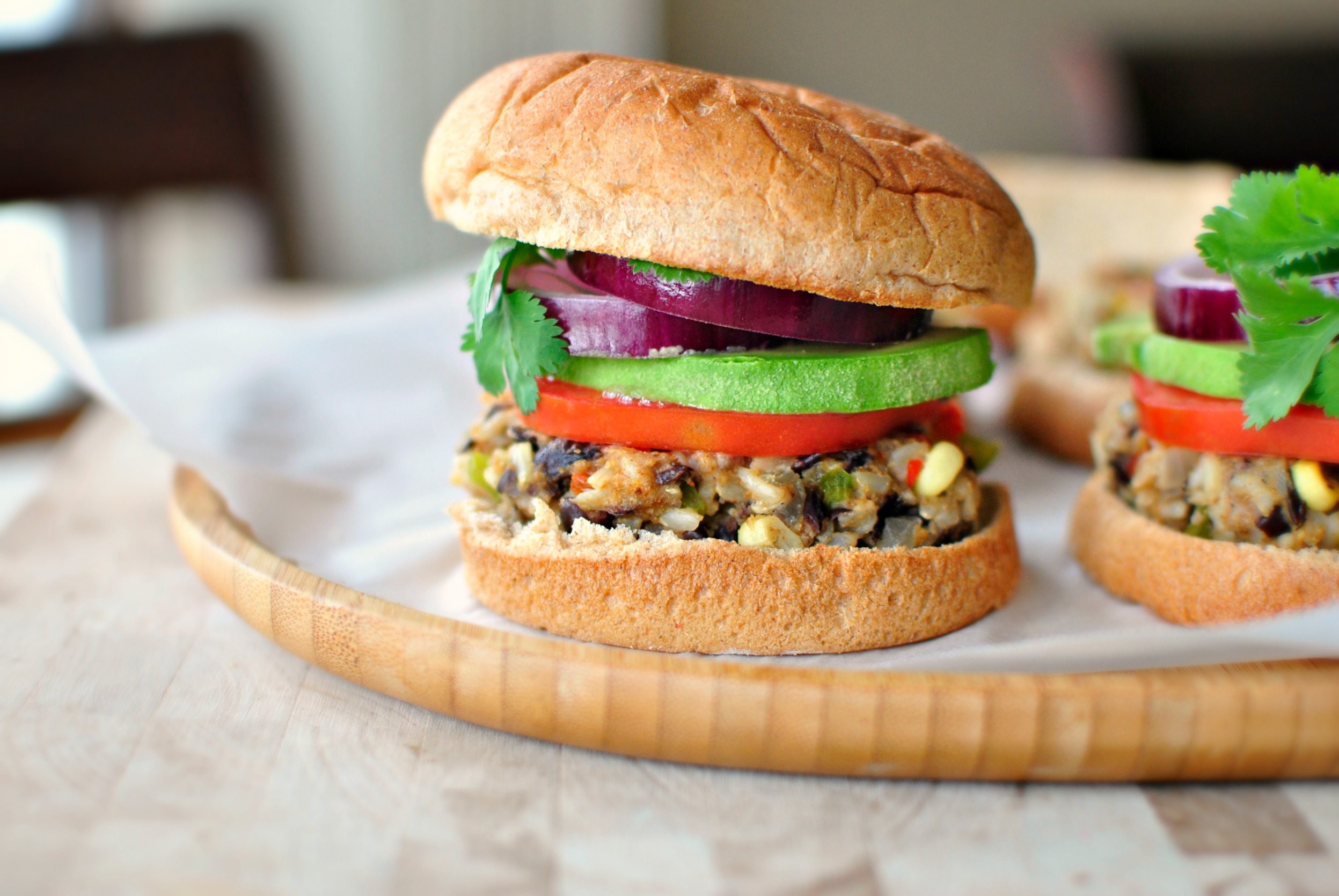Southwest Black Bean and Rice Veggie Burger - Simply Scratch