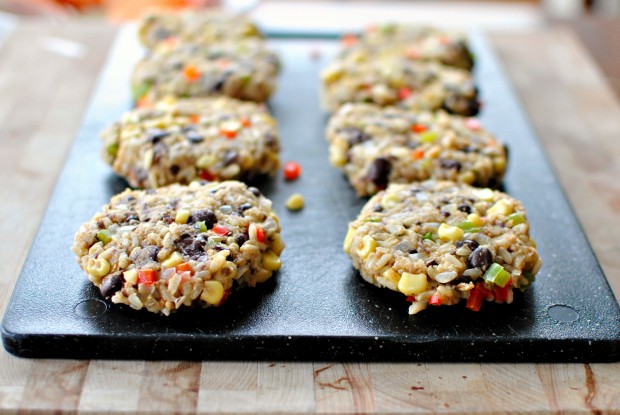 Southwest Black Bean Veggie Burgers www.SimplyScratch.com patties