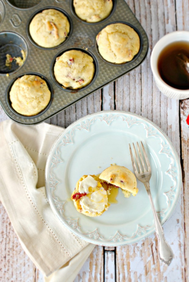 Strawberry Lemon Pancake Muffins l SimplyScratch.com