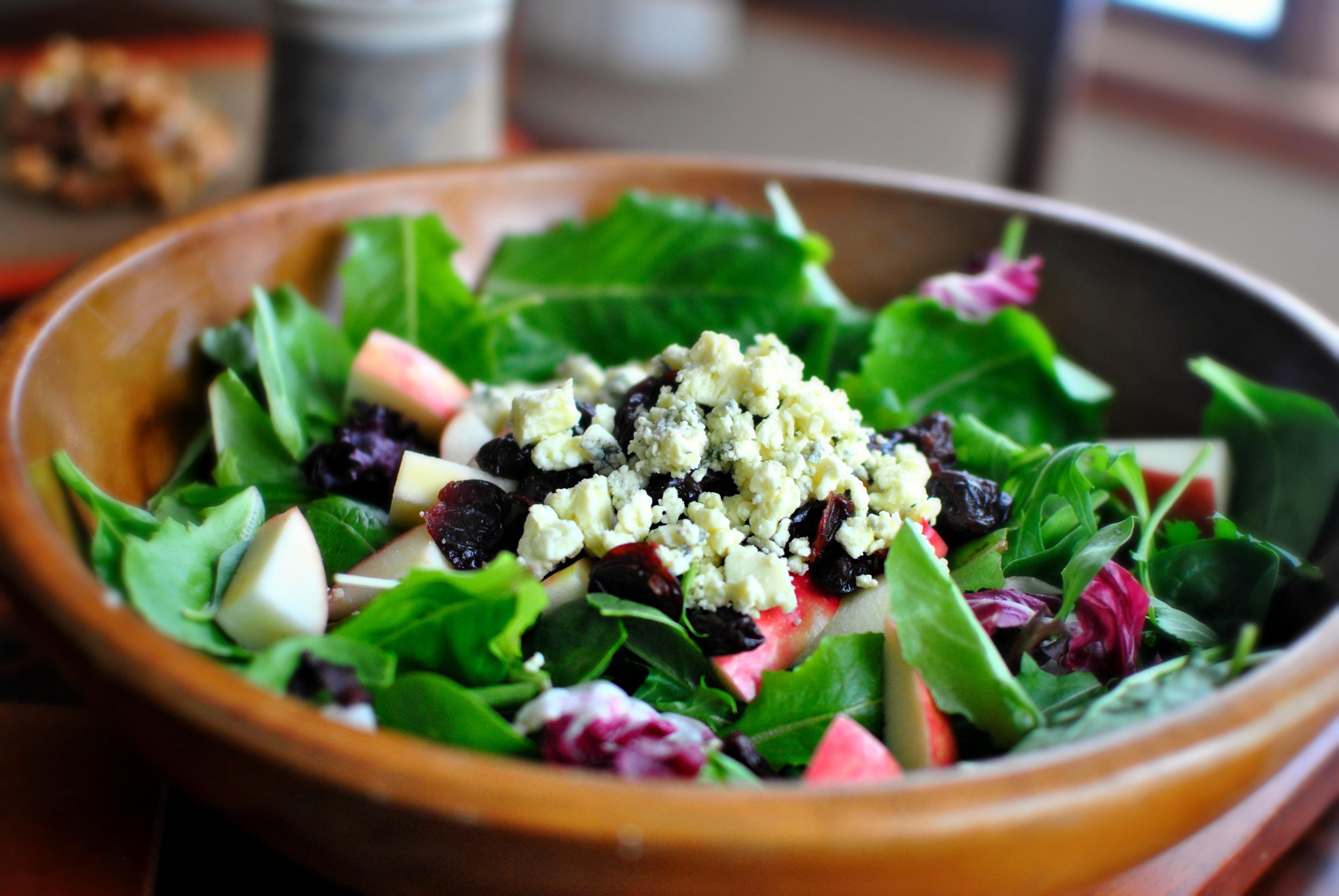 Apple, Cherry and Candied Walnut Salad with Cherry Balsamic Vinaigrette