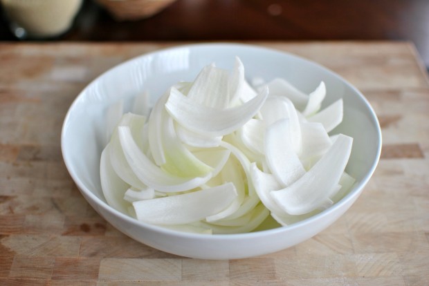 Baked Onion Petals l www.SimplyScratch.com bowl of onion petals