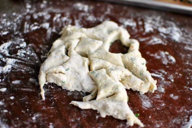 Black Pepper and Chive Buttermilk Biscuits www.SimplyScratch.com gather scraps and make more biscuits