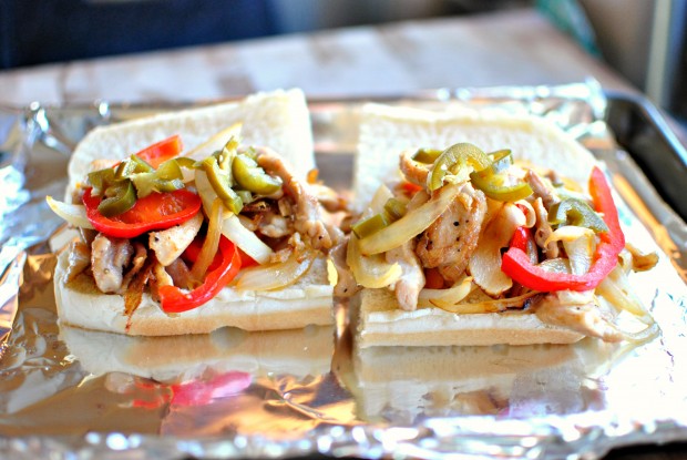 Chicken Cheesesteak Sandwiches l www.SimplyScratch.com jalapenos