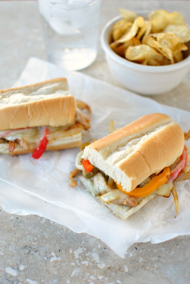 Chicken Cheesesteak Sandwiches l www.SimplyScratch.com #sandwich