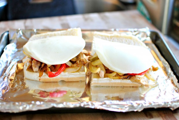 Chicken Cheesesteak Sandwiches l www.SimplyScratch.com smoked provelone