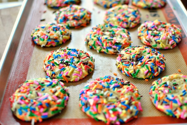 Chocolate Chip Sprinkle Cookies l www.SimplyScratch.com just baked