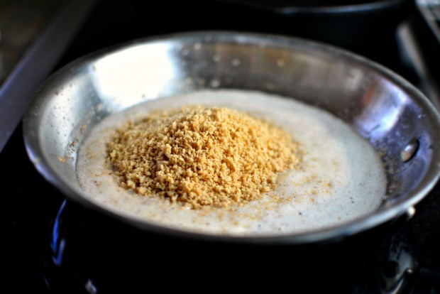 Crispy-Skinned Barramundi with Lemon + Brown Butter Breadcrumbs l www.SimplyScratch.com add in breadcrumbs