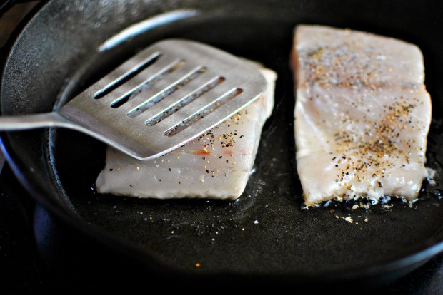 Crispy-Skinned Barramundi with Lemon + Brown Butter Breadcrumbs l www.SimplyScratch.com press