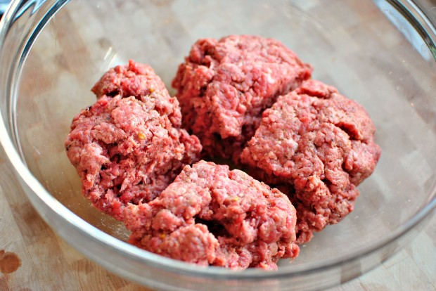 Griddled Steak Burgers with Jarlsberg + Sautéed Onions four patties