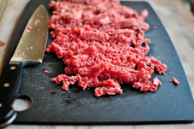 Griddled Steak Burgers with Jarlsberg + Sautéed Onions slice