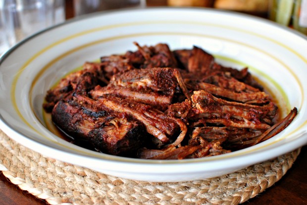 Slow Cooker Barbecue Beef Brisket l SimplyScratch.com