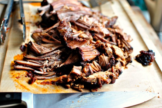 Slowcooker Barbecue Beef Brisket l www.SimplyScratch.com shredded