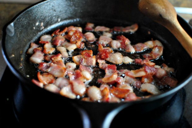 Bacon, Corn and Kale Sautee www.SimplyScratch.com crispy