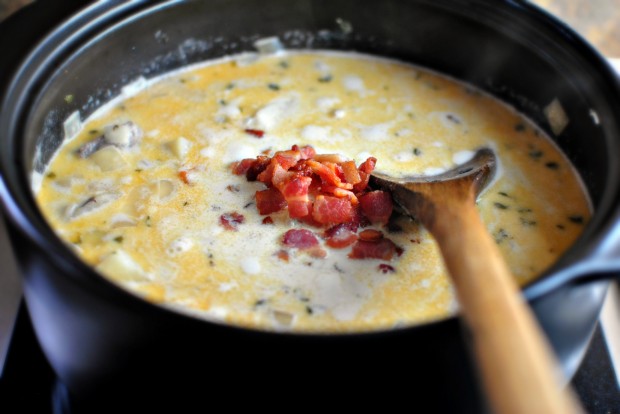 Fish Chowder www.SimplyScratch.com bacon in