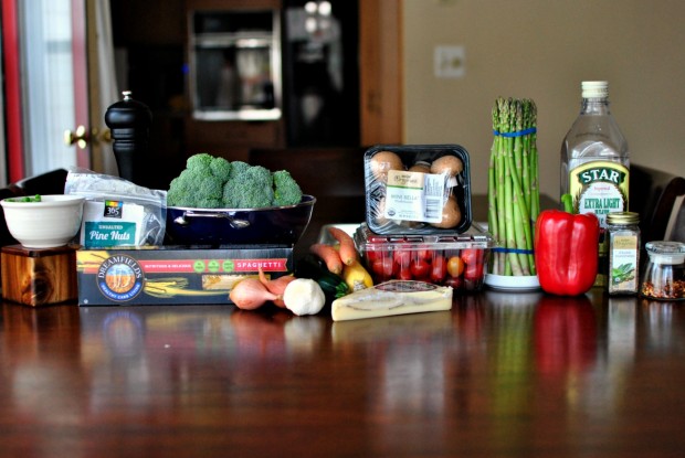 Roasted Vegetable Pasta Primavera www.SimplyScratch.com ingredients