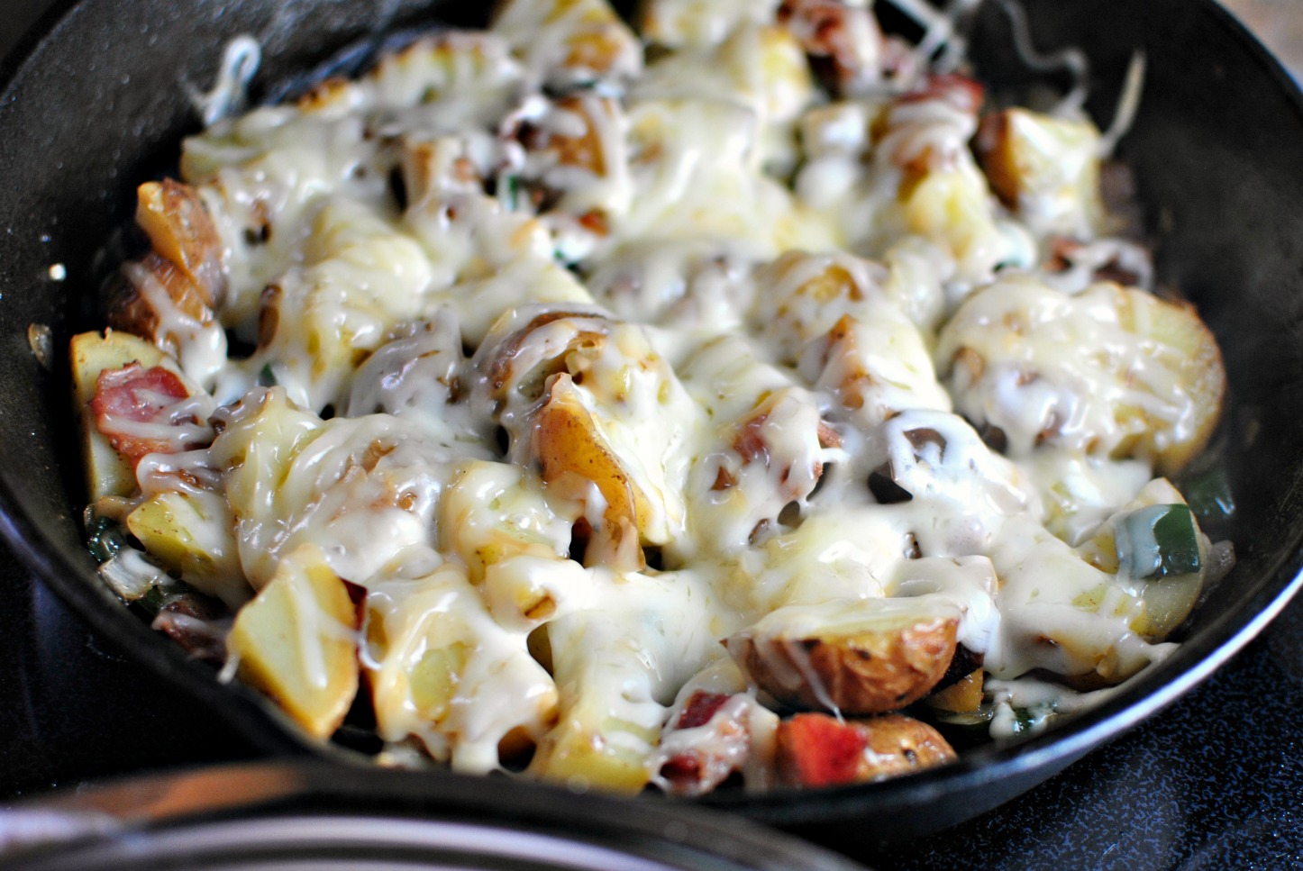 Bacon Potato Poblano Breakfast Skillet - Simply Scratch