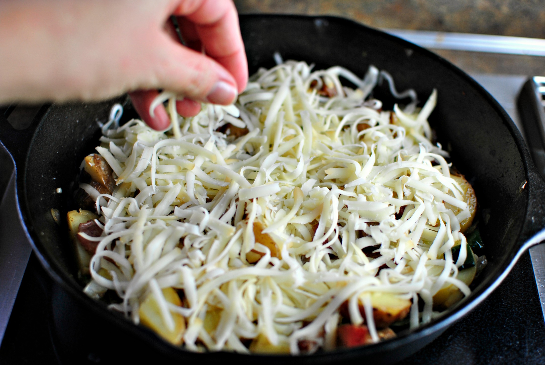 Bacon Potato Poblano Breakfast Skillet - Simply Scratch