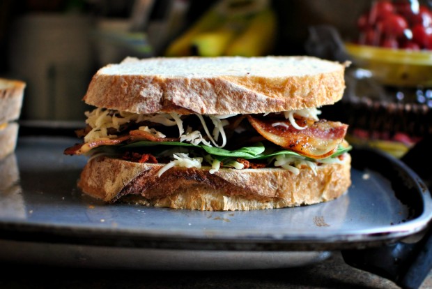 Fancy BLT Grilled Cheese Sandwiches l www.SimplyScratch.com