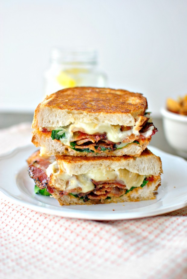 Fancy BLT Grilled Cheese Sandwiches l www.SimplyScratch.com