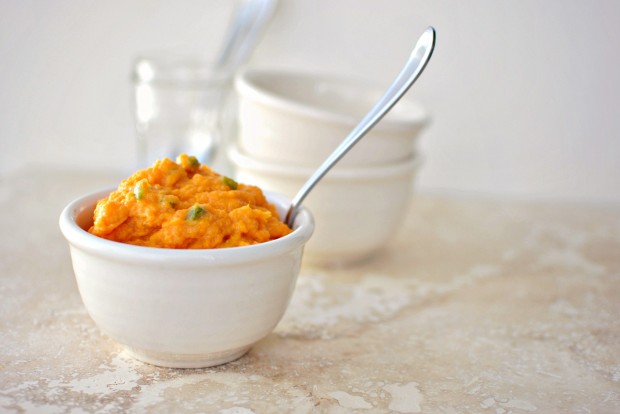 Sweet Potato + Jalapeno Mash l www.SimplyScratch.com #recipe #sweetpotato #jalapeno