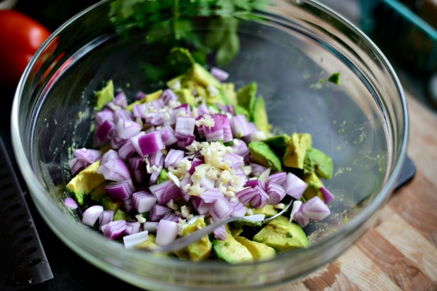 Avocado + Feta Guacamole l www.SimplyScratch.com garlic