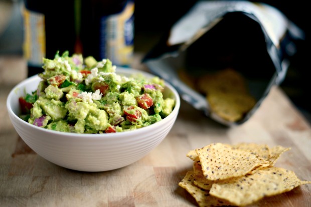 Avocado + Feta Guacamole www.SimplyScratch.com #recipe