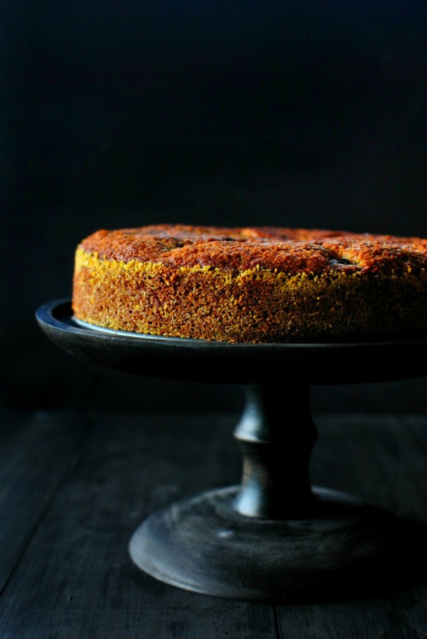 Honey Butter Blackberry + Lemon Polenta Cake via www.SimplyScratch.com #cake #fromscratch