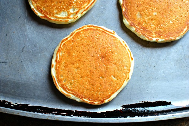 Perfect Buttermilk Pancakes l www.SimplyScratch.com flipped
