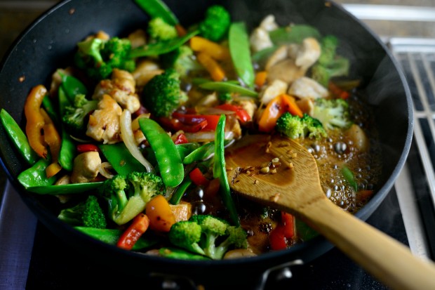 Honey Ginger Chicken Noodle Stir Fry l www.SimplyScratch.com boil