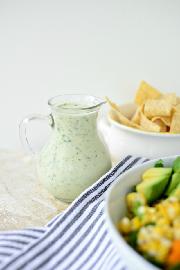 Mexicali Chopped Salad with Creamy Cilantro Lime Dressing l www.SimplyScratch.com the creamy cilantro lime dressing