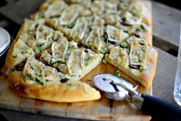 Spring Vegetable Flatbread www.SimplyScratch.com