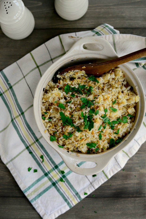 Baked Rice Pilaf Recipe l SimplyScratch.com