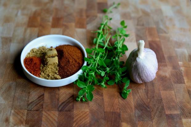 Homemade Enchilada Sauce l www.SimplyScratch.com garlic, herbs and spices