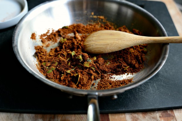 Homemade Enchilada Sauce l www.SimplyScratch.com stir and toast