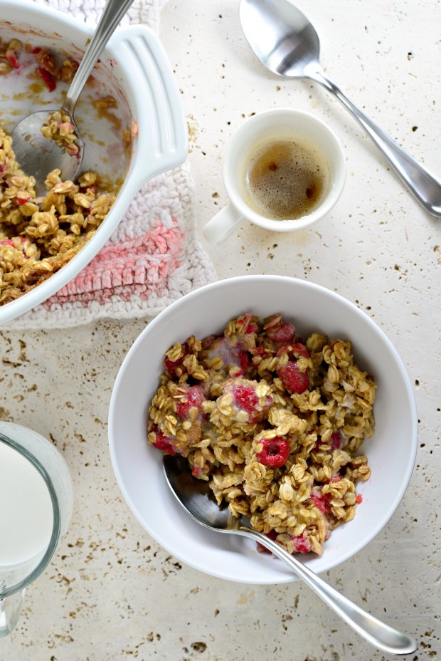Baked Raspberry Oatmeal with Brown Butter Drizzle l SimplyScratch.com (20)