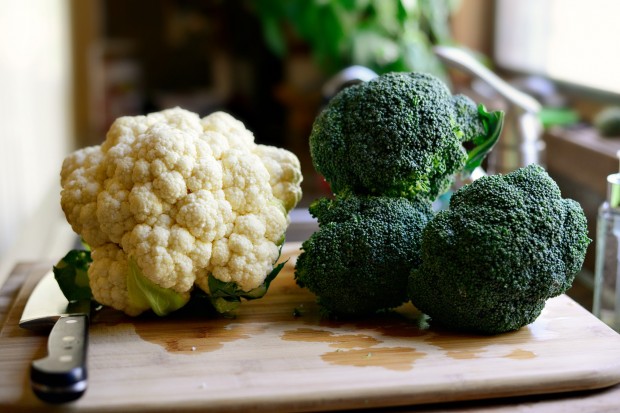 Roasted Broccoli + Cauliflower Soup l SimplyScratch.com (1)