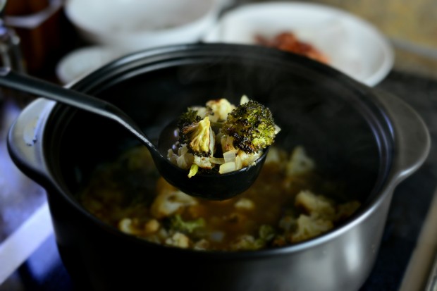 Roasted Broccoli + Cauliflower Soup l SimplyScratch.com (27)