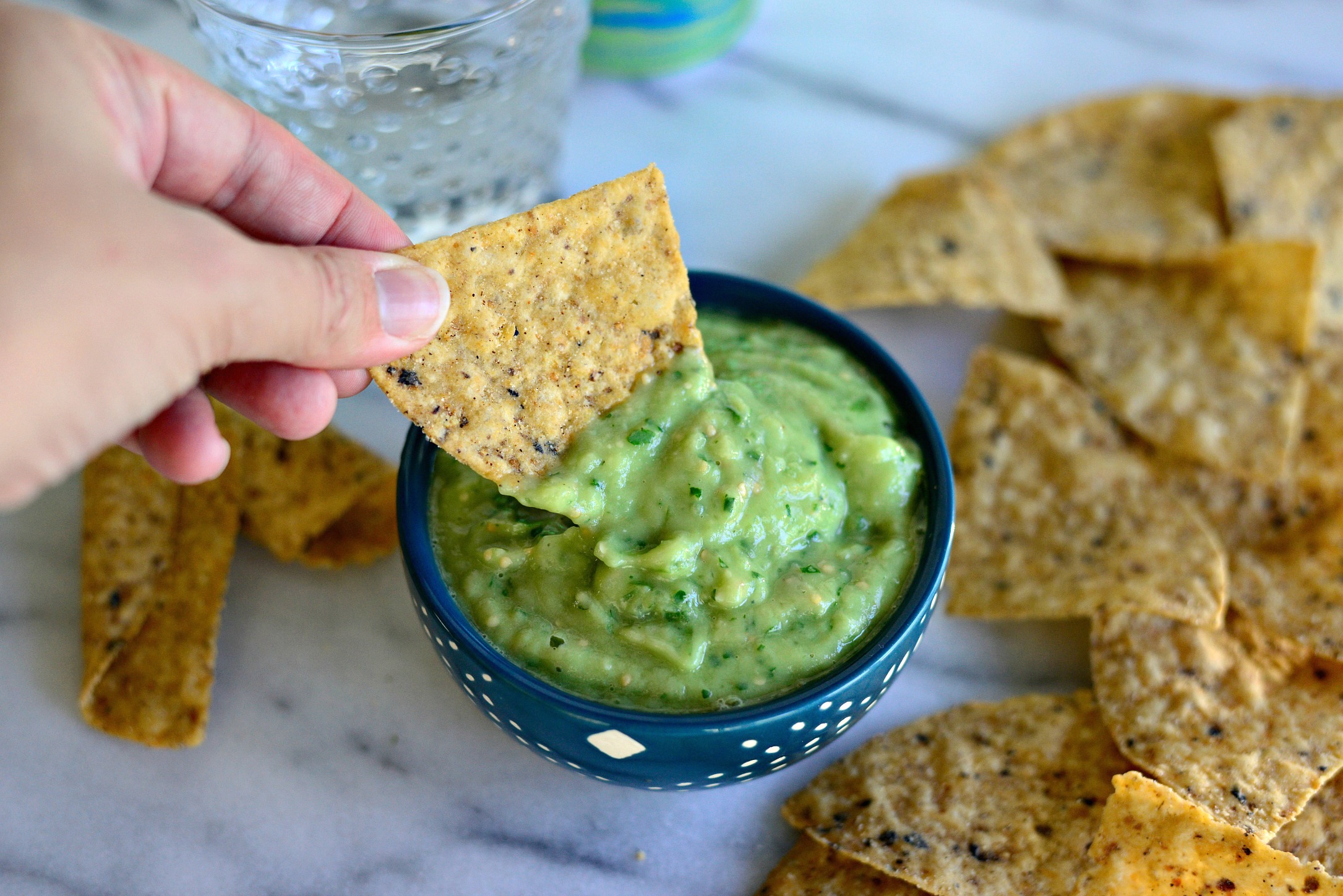 Tomatillo Avocado Salsa Recipe - Simply Scratch
