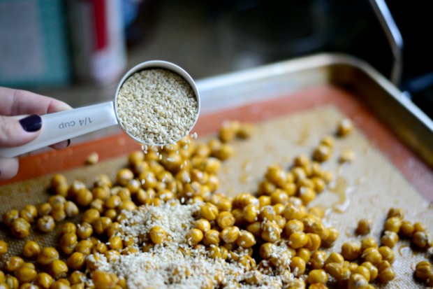 Honey Sesame Roasted Chickpeas l SimplyScratch.com (12)