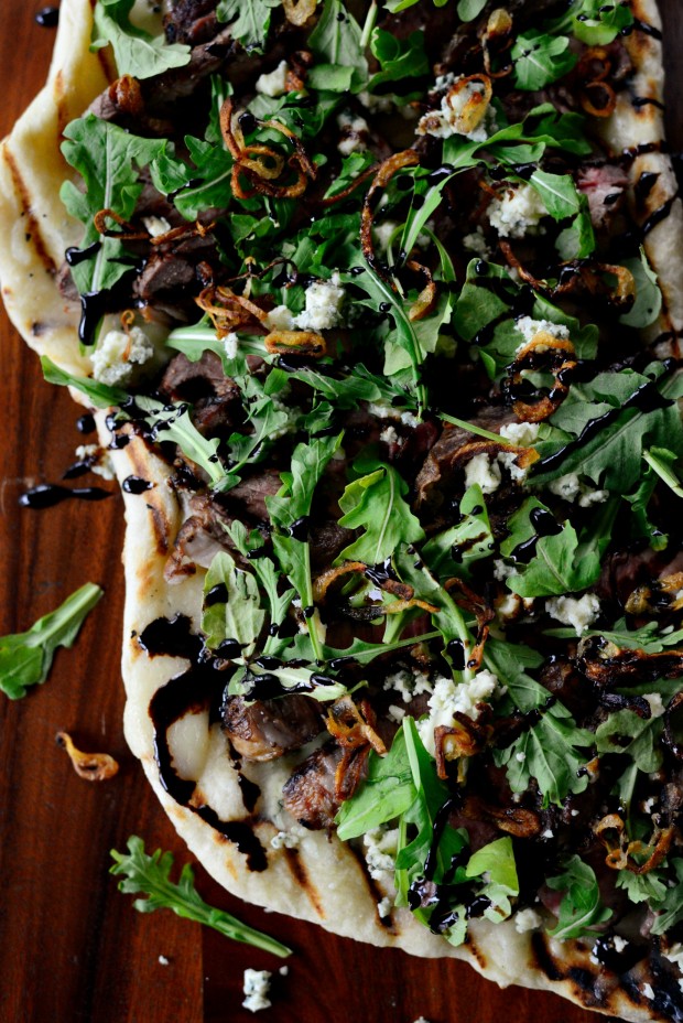 Steak and Blue Cheese Pizza l SimplyScratch.com 