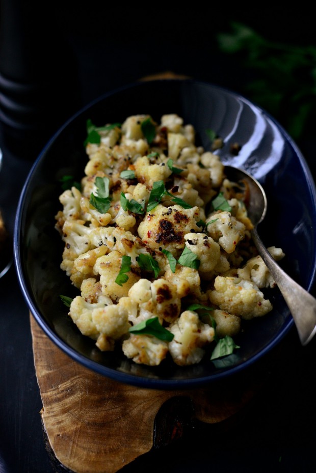 Skillet Parmesan Garlic Cauliflower l SimplyScratch.com (14)