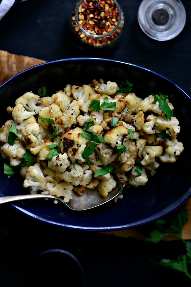 Skillet Parmesan Garlic Cauliflower l SimplyScratch.com (17)