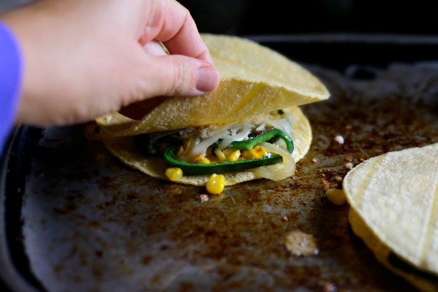 Corn, Poblano + Onion Yellow Corn Quesadillas l SimplyScratch.com (15)